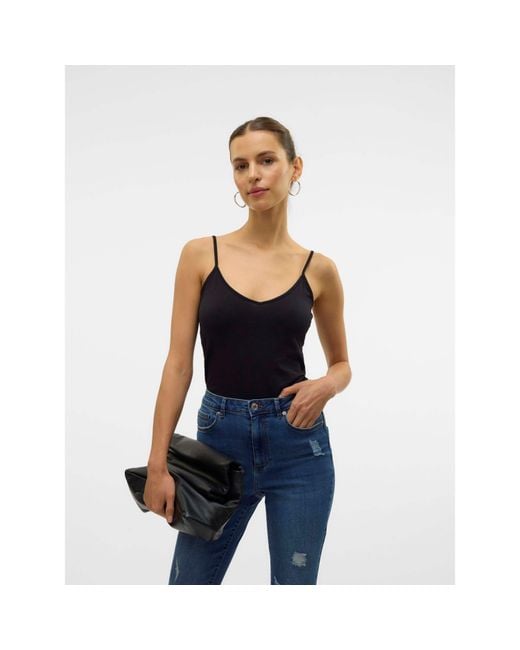 Vero Moda Black Emmie Ultra Skinny Coated Jeans
