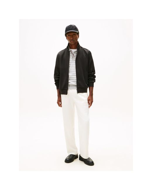 Tommy Hilfiger Black Modern Ath Full Zip Fleece for men