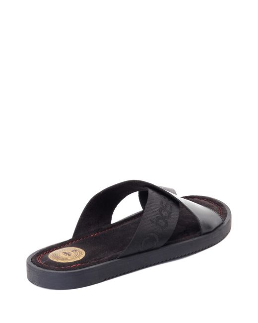 Base London Black Webb Slider for men