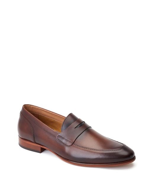 Base London Brown Bruno Penny Loafer for men