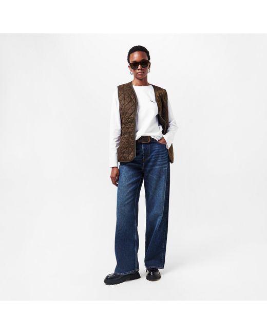 Barbour White Lavensdale Long-Sleeved T-Shirt