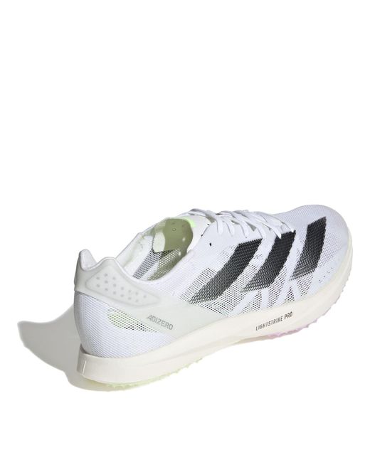 Adidas White Adizero Avanti Tyo Track Running Spikes for men