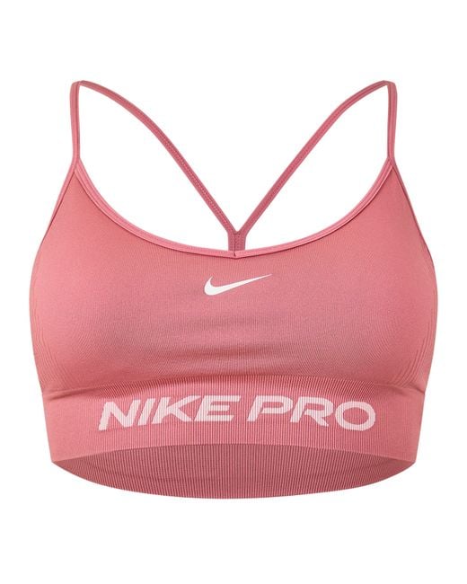 Nike Pink Medium Impact Non Wired Sports Bra