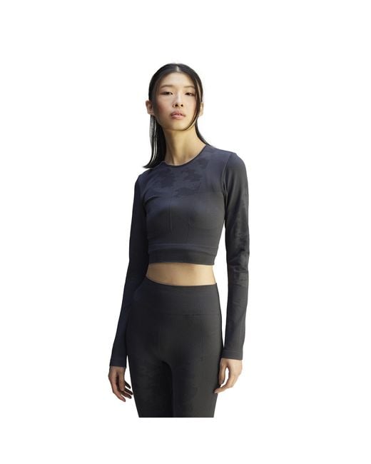Adidas By Stella McCartney Gray Adidas Truestrength Seamless Long Sleeve Yoga Top
