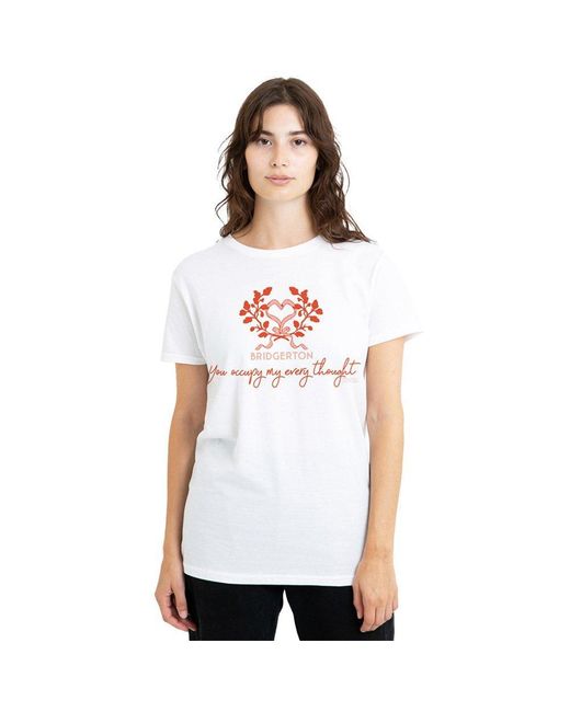 Bridgerton White Occupy My Thoughts T Shirt