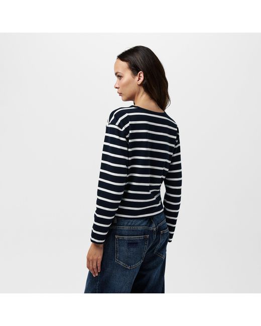French Connection Blue Rallie Stripe Long-Sleeve T-Shirt