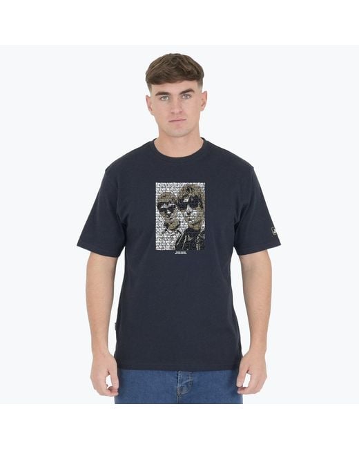 PEACEFUL HOOLIGAN Blue Peaceful Brothers Regular Fit T-Shirt for men