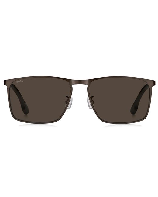 Boss Black Rectangular Wayfarer Sunglasses for men