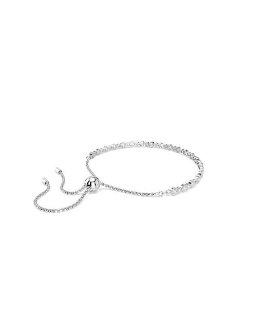 Swarovski Metallic Trilogy Triple Row Crystal Tennis Bracelet