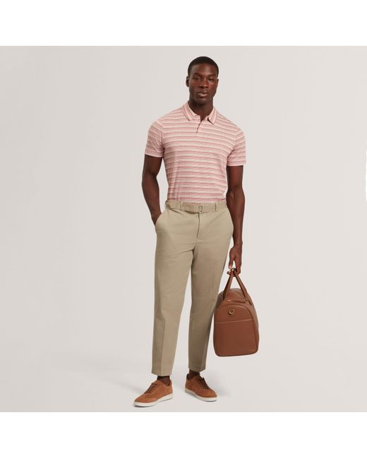 Ted Baker Pink Short Sleeve Polo Shirt for men
