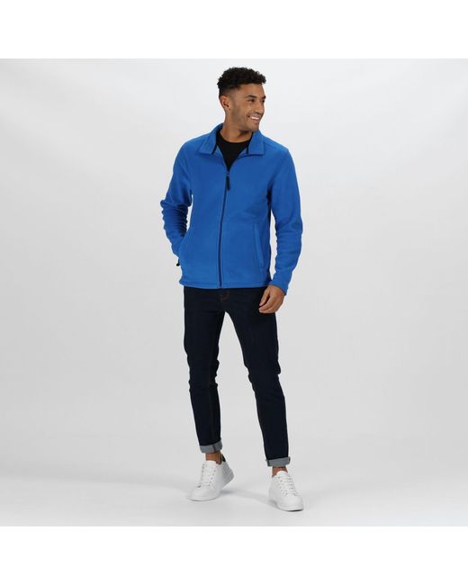 Regatta Blue Micro Full-Zip Fleece for men