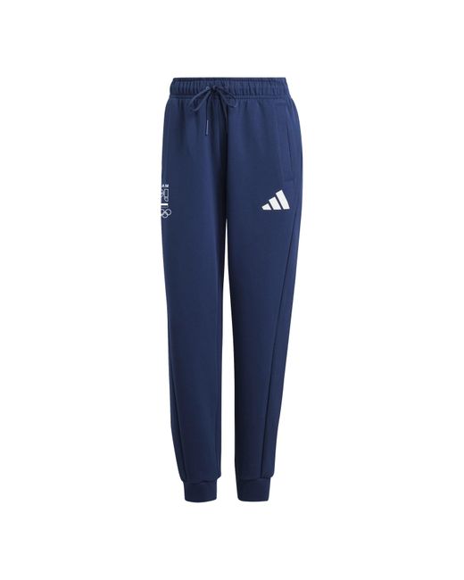 Adidas Blue Poland Performance Fleece Tracksuit Bottom