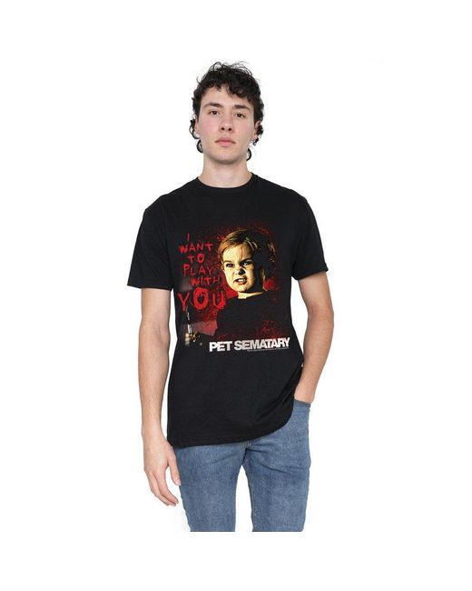 Other Black Pet Sematary I Want To Play T Shirt for men