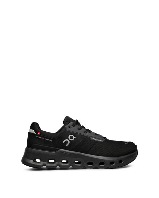 On Shoes Black Cloudrunner 2 Waterproof Running Shoes for men