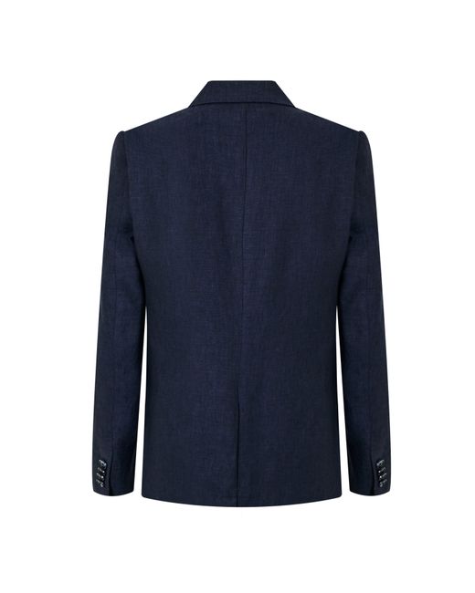 Without Prejudice Blue Frith Slim Fit Linen Jacket for men