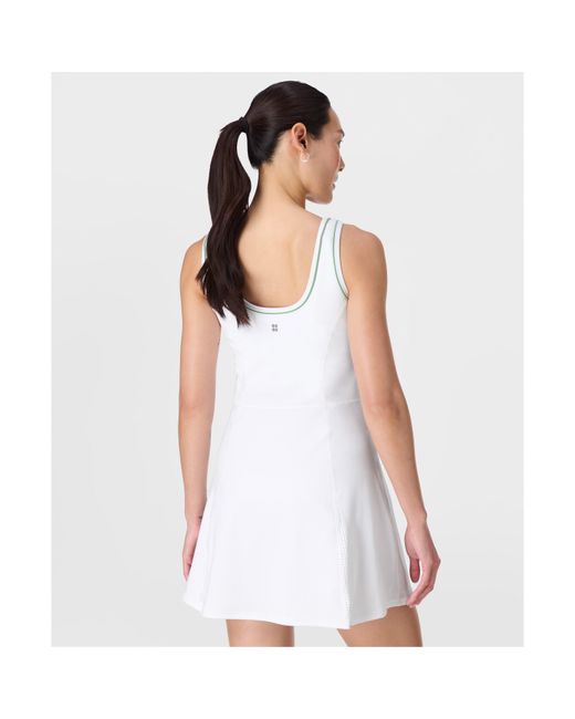 Sweaty Betty White Power Moisture Wicking Tennis Dress