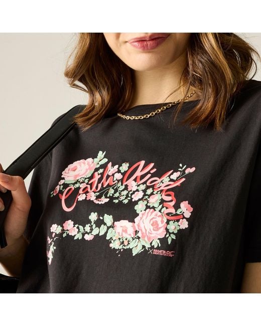 Regatta Black Cath Kidston Oversized T-Shirt