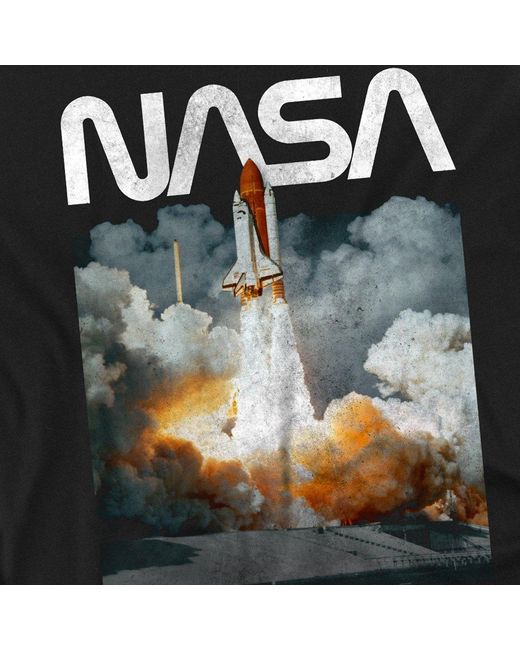NASA Black Lift Off Cotton T-Shirt for men