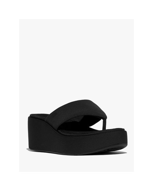 Fitflop Black Platforms Wedge Sandals
