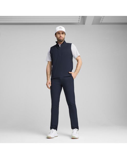 PUMA Blue Ripguard Sleeveless Performance Polo Shirt for men