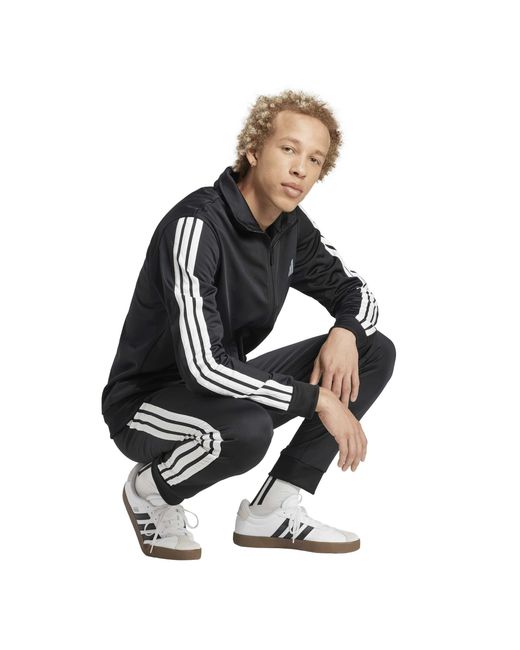 Adidas Black 3-stripes Fleece Tracksuit for men