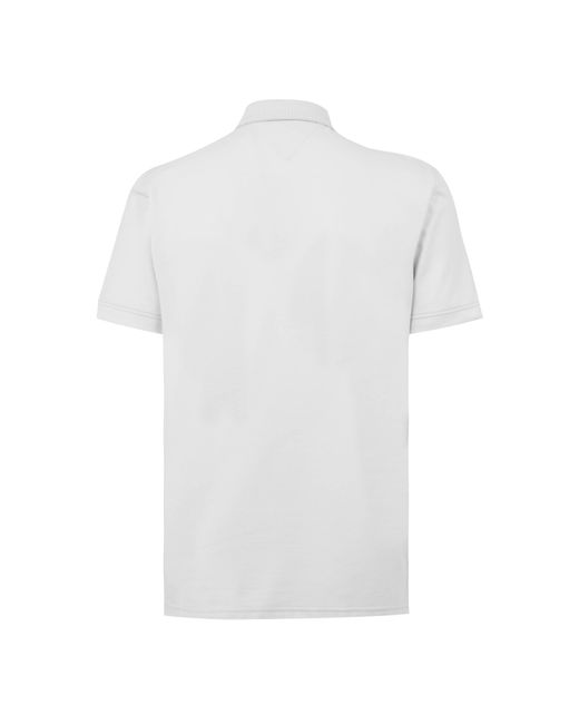 Tommy Hilfiger White Dc Zipped Short Sleeve Polo Shirt for men