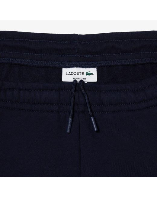 Lacoste Blue Brushed Fleece Cut & Sewn Training Joggers for men