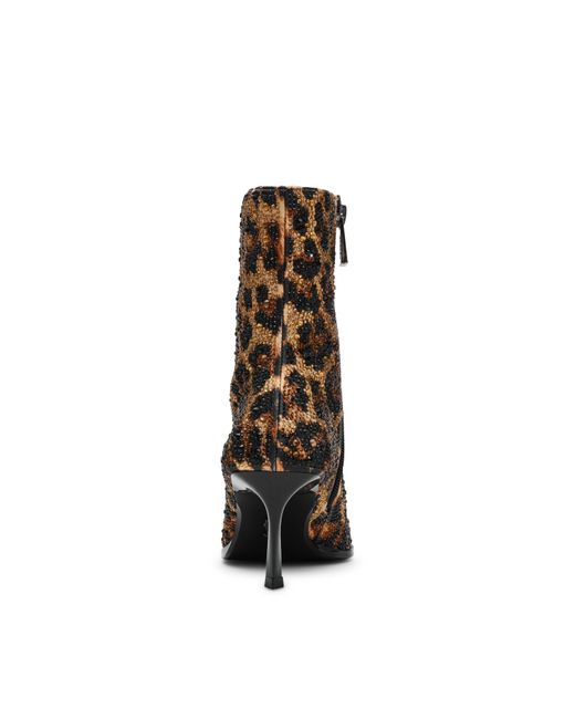 Steve Madden Brown Leopard Patterned Ankle Stiletto Heel Boots