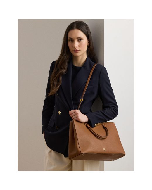 Ralph Lauren Brown Hannah Satchel Bag