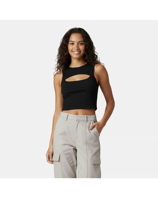 Jack Wills Black Ponte Cut-Out Racerback Vest