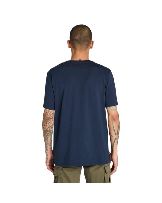 Timberland Blue Kennebec River Tree Logo Short Slee for men