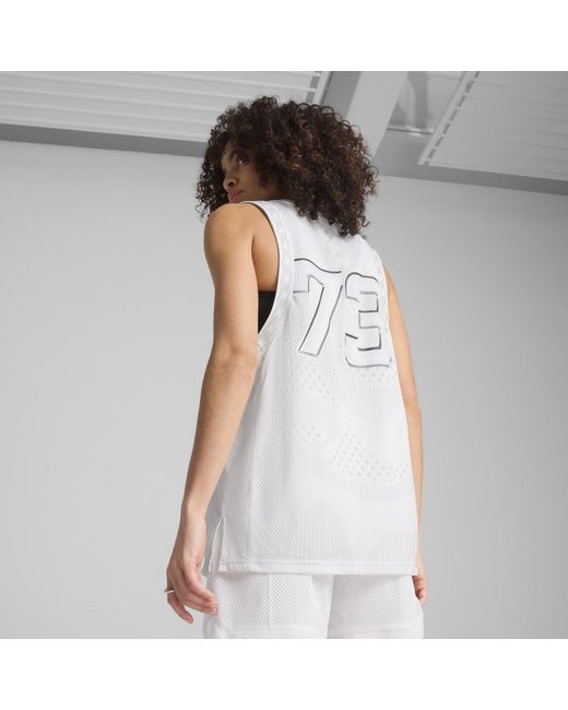 PUMA White Performance Basketball Jersey