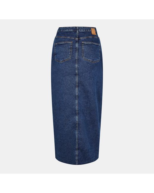 Pieces Blue Midi Skirt