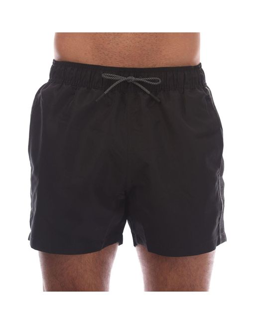 EA7 Black Logo Tape Swim Shorts for men
