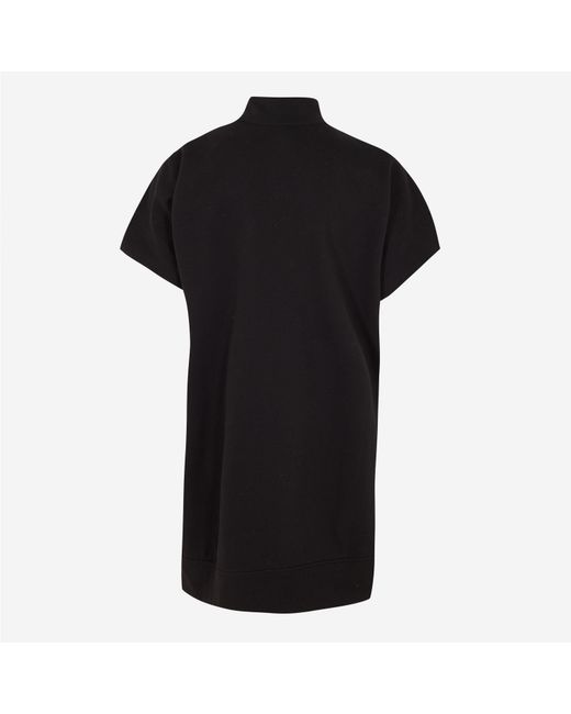 DKNY Black Half-Zip Knit Slim Fit Jumper Dress