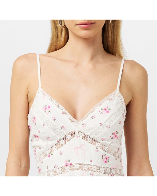 LoveShackFancy White Love Solbina Mini Dress