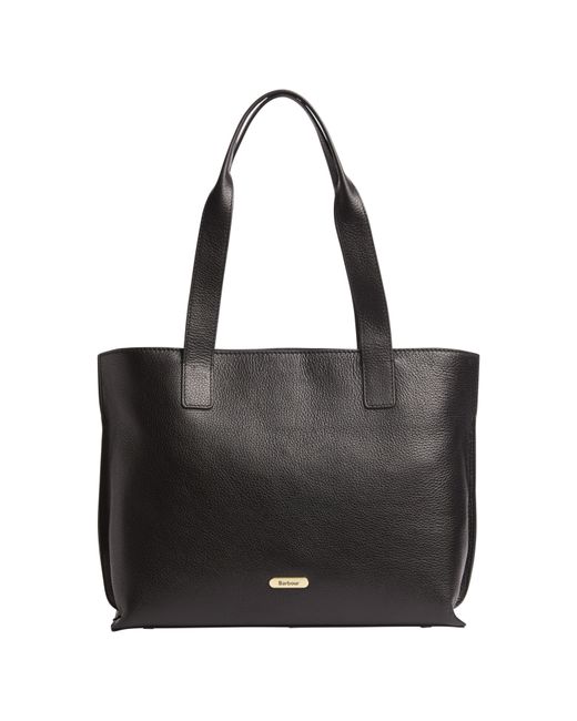 Barbour Black Alder Leather Tote Bag