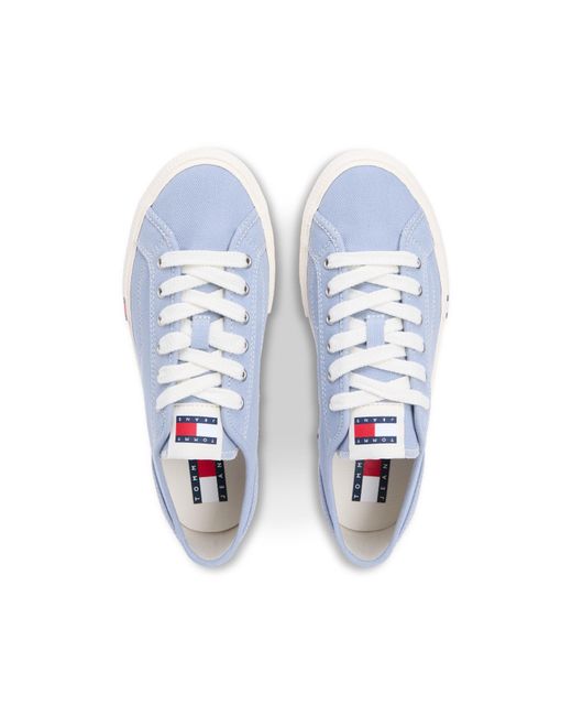 Tommy Hilfiger Blue Canvas Trainers