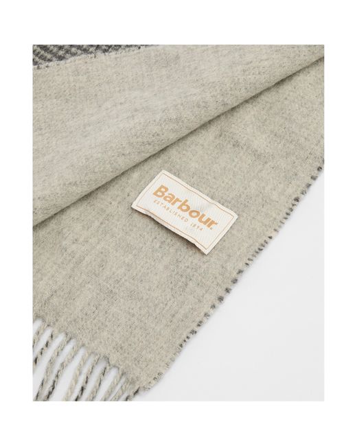 Barbour Gray Noelle Reversible Check Scarf