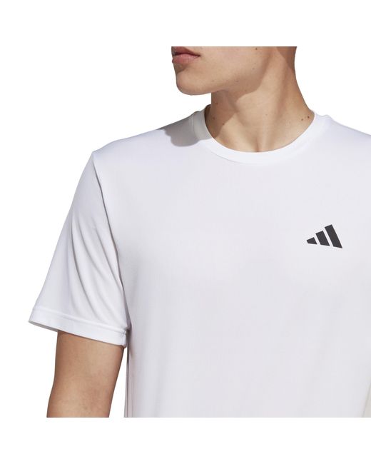 Adidas White Training Essentials Base T Shirt for men