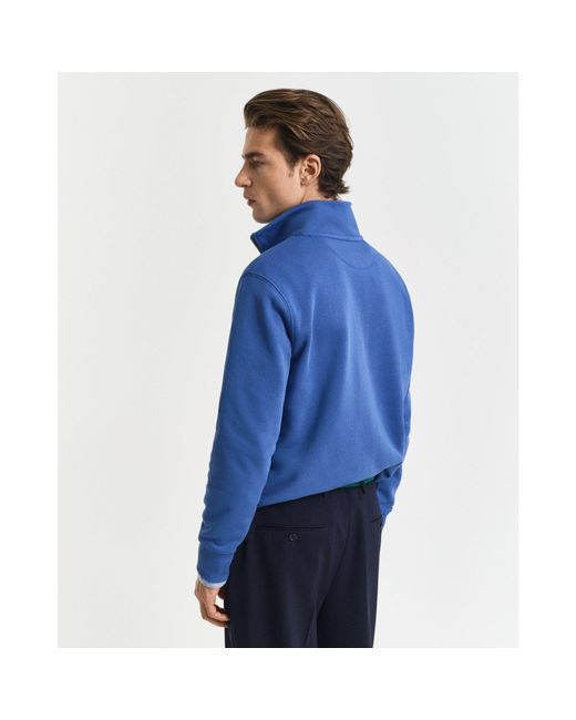 Gant Blue Shield Half-Zip Sweatshirt for men