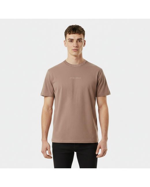 Jack Wills Brown Jacquard T-Shirt for men