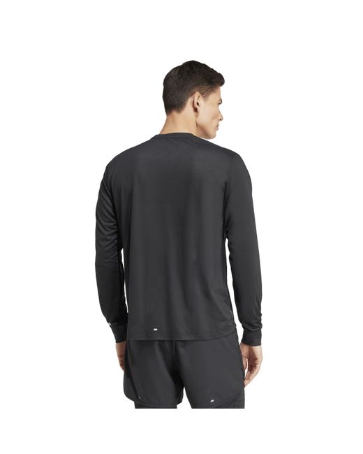 Adidas Black Otr Ar Long Sleeve Performance Running Top for men