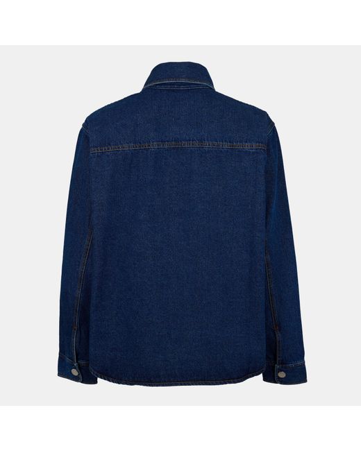 AMI Blue Long-Sleeve Denim Shirt for men