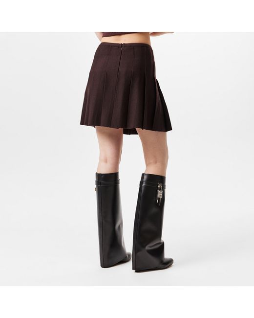 Givenchy Brown Pleated Mini Skirt