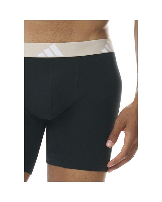 Adidas Blue Active Flex Cotton Boxer Brief (3Pk) for men