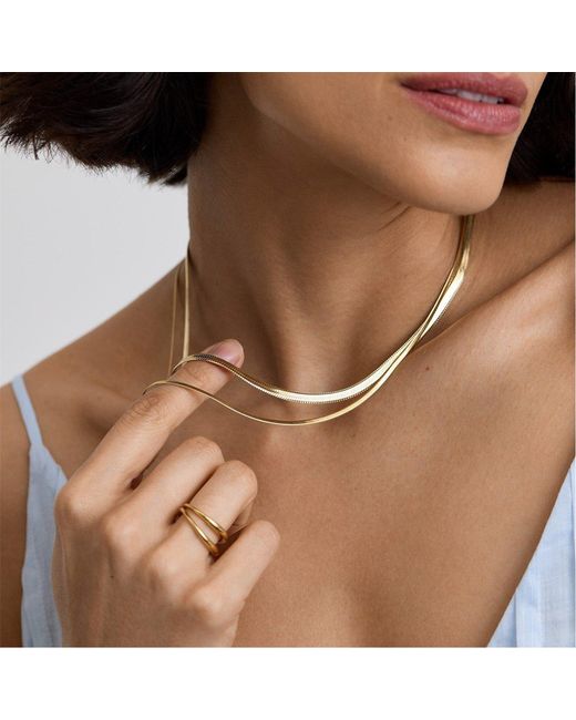 D.Louise Metallic Snake Chain Necklace