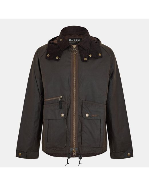 Barbour Black Re Bardon Spey Re-Engineered Wax Jacket for men