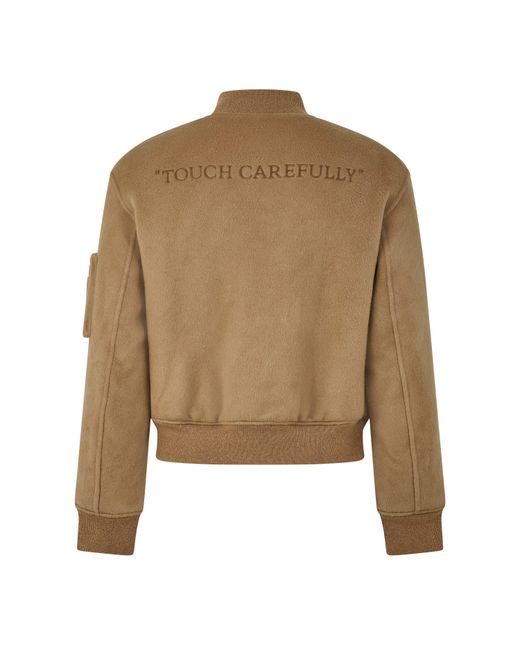 Off-White c/o Virgil Abloh Natural Lightweight Zip Bomber Jacket for men