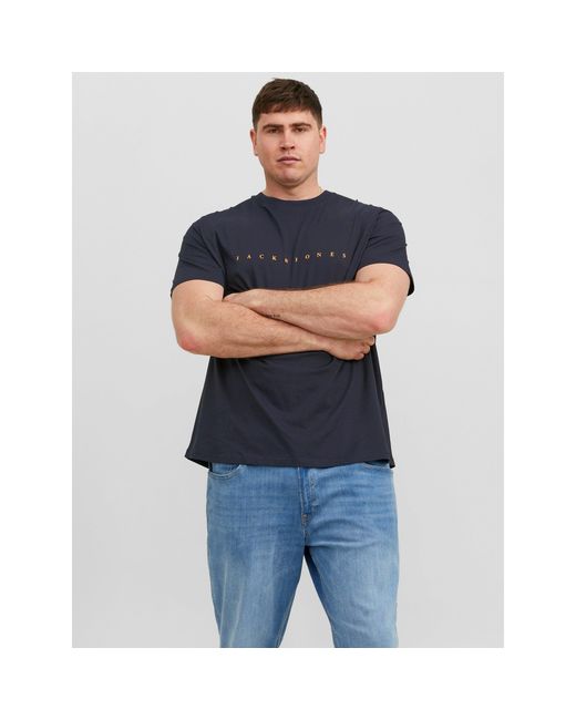 Jack & Jones Blue Jack+ Star T-Shirt Plus Size for men
